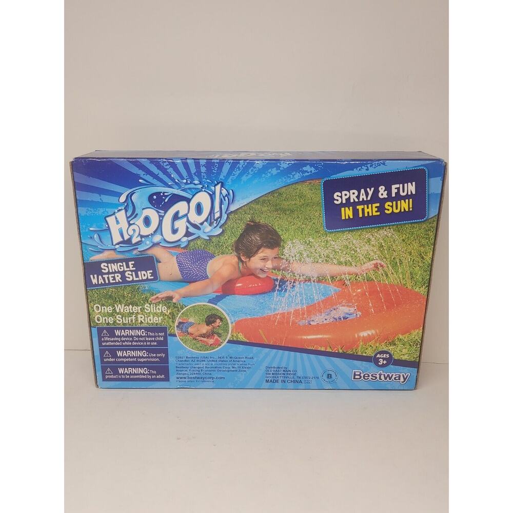 Bestway H20 GO! Single Water Slide* Drench Pool* 18 Feet*New*Free Shipping